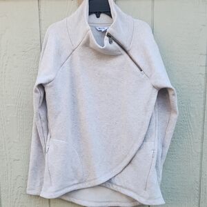 Athleta Cozy Karma Asymetric Pullover Sporty 1/2 Zip Normcore Active Sweat Small